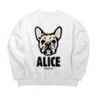 ATHOS_SHOPの［購入不可・見本］フレンチブルうちの子柄＆名入れ Big Crew Neck Sweatshirt