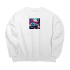 __mo_mo__のペリジャットン Big Crew Neck Sweatshirt