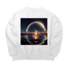 3tomo6's shopのRainbow Ring Big Crew Neck Sweatshirt