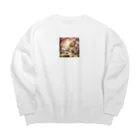 shigetomeのチェリーブロッサム Big Crew Neck Sweatshirt