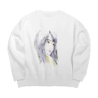 PonPlanの恋する少女 Big Crew Neck Sweatshirt