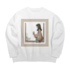 ヤシキ屋敷の静かな朝の一杯 Big Crew Neck Sweatshirt