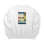 浮世絵屋の広重「冨二三十六景⑯　武蔵本牧のはな」歌川広重の浮世絵 Big Crew Neck Sweatshirt