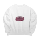 feee.co/フィー子(マーメイド)のdog food/ドッグフード(スモーキーピンクのお皿) Big Crew Neck Sweatshirt