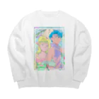 natsugon_neoshouwaのエアロビカップル♡ Big Crew Neck Sweatshirt