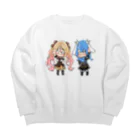 usabit.のぐっず屋さんのななゆ+うさぎガンマン Big Crew Neck Sweatshirt