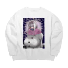 星乃荊サクの冬花火 Big Crew Neck Sweatshirt