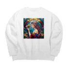 peachfizの森の女神 Big Crew Neck Sweatshirt