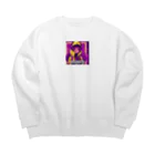 evahmonの光の戦士シリーズ・ひかりちゃん Big Crew Neck Sweatshirt