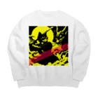 moon_takuanの鬼退治する猫 Big Crew Neck Sweatshirt