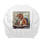 kenshopの働く恐竜 Big Crew Neck Sweatshirt