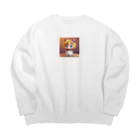 Pitooooのかわいい3Dキャラのグッズ Big Crew Neck Sweatshirt