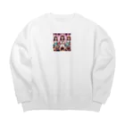 k.corporationのAI美女バンド Big Crew Neck Sweatshirt