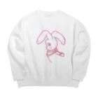 縄猫のお店の縄兎ちゃん/rope bunny （能登半島地震応援アイテム） ビッグシルエットスウェット