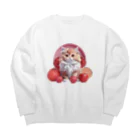uncle-Toshiの果物と子猫 Big Crew Neck Sweatshirt