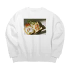 梨帆のおみせの日日是好日 Big Crew Neck Sweatshirt