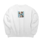 Asami アンティークの貴族の微笑 - フィリップ・ワグスビーの世界 Big Crew Neck Sweatshirt