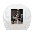 りん　チャンネルのAI野球 Big Crew Neck Sweatshirt