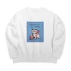 ChioChioのantique cat Big Crew Neck Sweatshirt