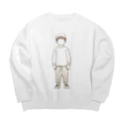 ヤシキ屋敷の帽子をかぶった少年 Big Crew Neck Sweatshirt