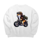 シバライダーロードの柴ライダーロードshiba24 Big Crew Neck Sweatshirt