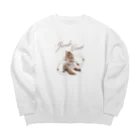 しらたまとおかきの店のやる気出ない猫 Big Crew Neck Sweatshirt