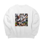 age3mのアレ　キュイジーヌ Big Crew Neck Sweatshirt