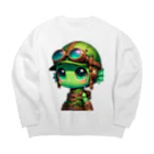 piupiu-poのpiupiu-po Big Crew Neck Sweatshirt