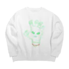 ブーブスエイリアンのワレワレハンド Big Crew Neck Sweatshirt