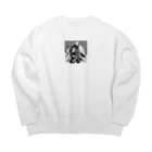 にんにんにんじゃのベテラン忍者のグッズ Big Crew Neck Sweatshirt