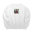 y-syo-のゲームするロケットボーイ Big Crew Neck Sweatshirt