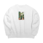 kamako-0608の観葉植物のイラスト Big Crew Neck Sweatshirt