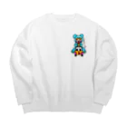 あにまるず。の車大好き！着ぐるみBOY♡ Big Crew Neck Sweatshirt