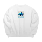 Spitz99のイルカ Big Crew Neck Sweatshirt