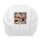 wowwooの相撲2 Big Crew Neck Sweatshirt