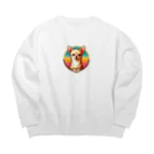 ちわわんのチワワン Big Crew Neck Sweatshirt