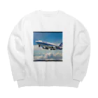 あかいはちのフィリピンの旅客機 Big Crew Neck Sweatshirt