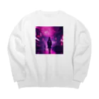 360の和風サイバーパンク Big Crew Neck Sweatshirt