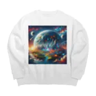 bottaの近未来な惑星 Big Crew Neck Sweatshirt