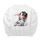 あかいはちの一推しアイドル Big Crew Neck Sweatshirt