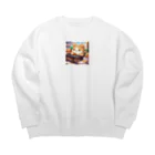 星パンダショップのぱんくまちゃん Big Crew Neck Sweatshirt