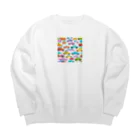 だまショップ@子ども向けの楽しいクルマたち1号 Big Crew Neck Sweatshirt