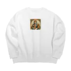 yamanikuの貴族虎 Big Crew Neck Sweatshirt