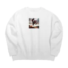 GROUND-WORKSのオートバイ Big Crew Neck Sweatshirt