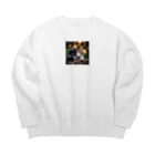 wonder_ANIMALPARKのシャッターチャンスを伺うカメラマンな猫 Big Crew Neck Sweatshirt