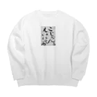 chirochanchannelのチロちゃんじいちゃん習字グッズ。 Big Crew Neck Sweatshirt