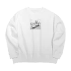 柴犬屋の柴犬サーフィン Big Crew Neck Sweatshirt