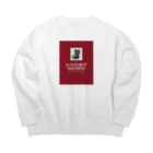 猫絵師のあべさん10万人記念　黒猫クロちゃん Big Crew Neck Sweatshirt