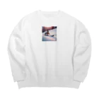 peinto888のスキーうさちゃん Big Crew Neck Sweatshirt