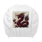 5656ショップの古代プログラムドラゴン Big Crew Neck Sweatshirt